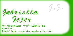 gabriella fejer business card